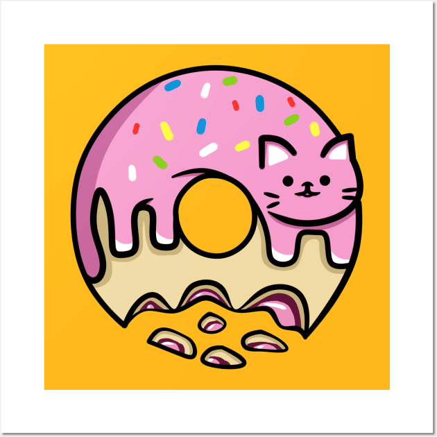 Donut cat Wall Art by HamsterOver